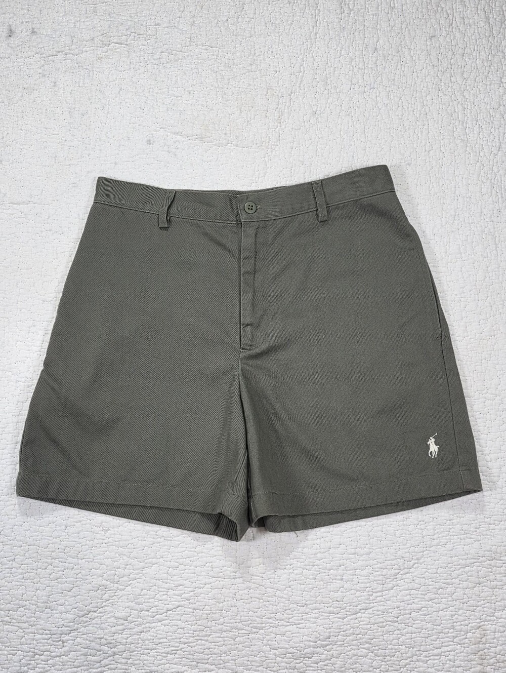 Ralph Lauren Sport Green Cotton Chino High Rise Shorts